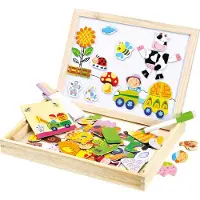 Bino Boîte à puzzles en bois (102 pièces)