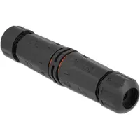 DeLOCK Interrupteur de câble de terrain, 5 pôles, IP68 étanche, à visser, diamètre du câble 4,5 - 7,5 mm noir, Droit, 85 - 260 V, Noir, IP68, 25 mm, 114 mm