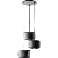 Brilliant Lampe suspendue Vide Tyas noir Ø 52cm