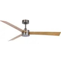 Beacon Lighting Ventilateur de plafond Climate IV nickel avec bois Ø132cm