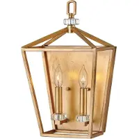 HINKLEY Applique murale Stinson en laiton vieilli, 2xE14x60W, métal, dimensions : 43,1 x 25,4 x 17,2 cm, IP20, Quintiesse