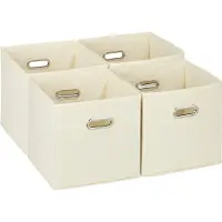 Relaxdays 4x boîte de rangement (30 cm, 26 l, 4x)