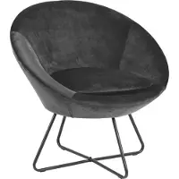 Molecule Fauteuil Cezar - gris foncé/noir
