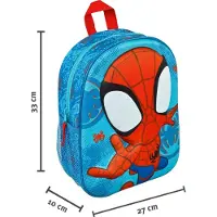 Spider-man Undercover Sac à dos Spidey 3D Sac à dos pour enfants avec poches latérales et motif Spidey