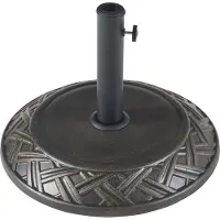 Casa.pro Pied de parasol 'Bisegna' béton Ø50x7cm rond avec motif bronze 25 kg