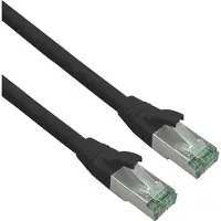 Helos Câble patch 363735 Cat 6a Cat 7 TPE noir 5,0m
