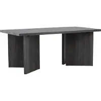 Ebuy24 Bassholmen table de salle à manger 90x180 cm noir.