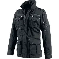 Brandit Manteau d'hiver de - Platinum Vintage - S - 4XL - pour Homme - noir - Taille 4XL