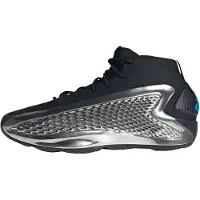 Adidas Chaussures de basketball Homme Anthony Edwards 1 Mid 'Chrome Core Black/Silver Metallic/Core Black