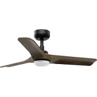 Faro Heywood Ventilateur de Plafond Black | Dark Wood | S (Ø90cm) | LED