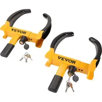 Vevor Antivol Voiture - - Antivol Voiture Lot De 2 Sabots De Roue Antivol Universel Réglable 18-27cm,Avec 6 Clés,4,1 Kg