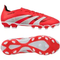 Adidas Chaussures de Football Homme Predator League Pure Victory Pack MG Multi Ground Lucid Red/Blanc/Noir