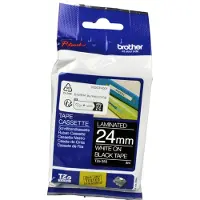 Brother TZe-355 - (24 mm x 24 mm) - Blanc sur noir - Ruban