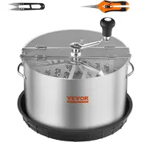 Vevor Effeuilleuse Manuelle 39,5 cm Coupe-feuilles avec Lames en Acier Inoxydable Machine à Effeuiller avec Paire de Ciseaux Sécateur à Main Lame Dentelée Inclus Coupe Herbe Humide Sèche pour Herbes