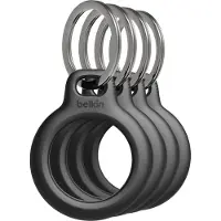 Belkin Components MSC001BTBK 1x4 Schlüsselanhänger für Apple AirTag, schwarz MSC001btBK