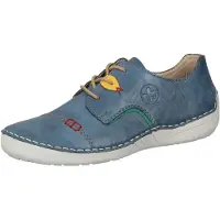 Rieker Chaussure à lacets bleu denim / jaune / vert / rouge