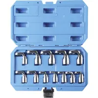 Kunzer Clés à anneau ouvert avec articulation, 3/8", 12 pièces 7GOR12