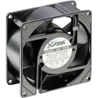 X-FAN VENTILATEUR AXIAL 230 VCA 12W 80 X 80 MM (92 mm, 1x), Ventilateur PC, Noir