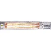SHX SHXTH2000GF Chauffage de terrasse 2000W, Radiateur infrarouge, Argent