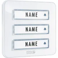 M-E MODERN-ELECTRONICS Klingeltaster KTA 3 Familien wei&szlig (KTA-3 W)