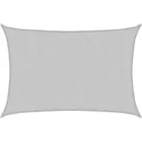 vidaXL Voile d'ombrage gris clair 4x3 m 100% polyester oxford