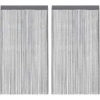 vidaXL Rideaux à fils 2 pcs. Anthracite 140x250 cm