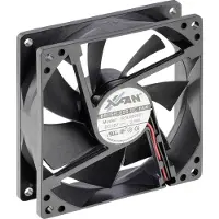 X-FAN X Ventilateur RDD8025S1 12 V/DC (80 mm, 1x), Ventilateur PC, Noir