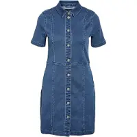 Noisy May Robe en jean ajustée Femme Medium Blue Denim