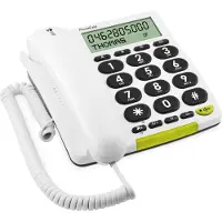Doro PhoneEasy 312cs - Téléphone filaire avec ID d'appelant - blanc