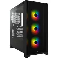 Corsair iCUE 4000X (ATX, E-ATX, mATX, Mini-ITX), Boîtier PC, Noir