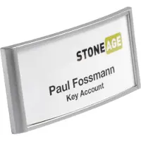 Durable classic boite de 10 porte-badges avec aimant 30 x 65 mm argent 854023