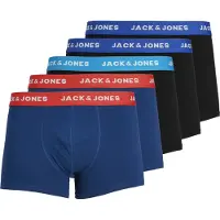 Jack & Jones Boxers 'Lee' bleu / rouge foncé / noir / blanc