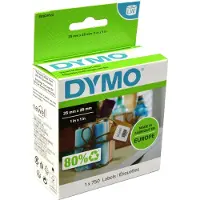 Dymo S0929120 - (25 mm x 25 mm) - Noir sur blanc - Étiquette