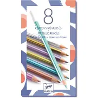 Djeco 8 crayons metalliques