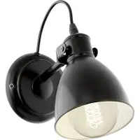 Eglo Applique "PRIDDY" noir et blanc 49468