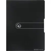 Herlitz 11207347 porte-vue a4, 20 pochettes,, étiquette de dos opaque bleu opak schwarz
