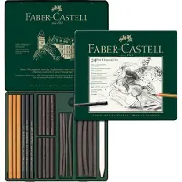 Faber-Castell Pitt Charcoal Coffret de fusains - 24 pièces