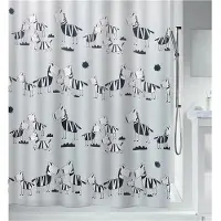 Spirella Rideau de douche Polyester ZEBI NOIR 180x200cm Noir