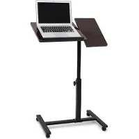Relaxdays Table d'ordinateur portable, Support pour notebook, Marron