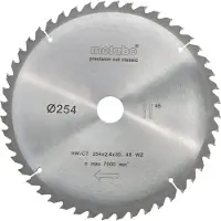 Metabo Lame de Scie Precision Cut Wood 254 x 30 x 1,8 mm 48D
