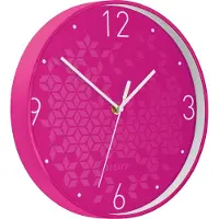 Leitz 9015-00-23 horloge murale WOW, mouvement à quartz, rose