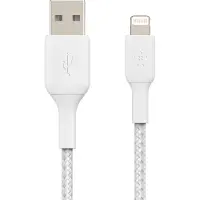 Belkin Câble Lightning vers USB-A tressé BoostCharge Pro - 3 mètres - Blanc