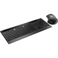 Rapoo 9900M - Ensemble clavier et souris - sans fil - 2.4 GHz, Bluetooth 4.0, Bluetooth 3.0 - néerlandais - noir