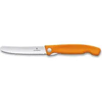Victorinox SwissClassic 6.7836.F9B couteau à légumes pliant dentelé, orange