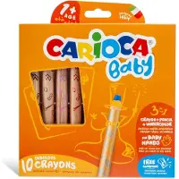 Carioca Set de 10 crayons de couleur 3 en 1 Baby, +1 an,