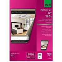 Sigel Papier photo laser (170 g/m², A4, 200 pcs), Papier photo, Blanc