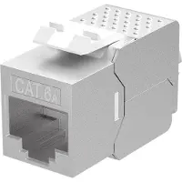 Goobay Module Keystone RJ45 CAT 6A, STP, slim-line crocodile-type, pour conne