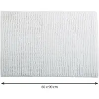 MSV Tapis de bain Microfibre CHENILLE 60x90cm Blanc