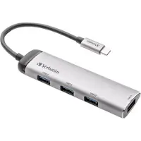 Verbatim Adaptateur Hub Usb-C - 4Xusb-A 3.2 Aluminiowy/Aluminum 49147
