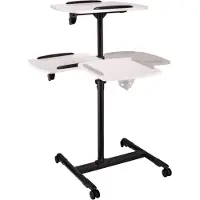 Hama Beamer Table 2 Levels 77510 Tilting Projector Stand With Wheels Argenté
